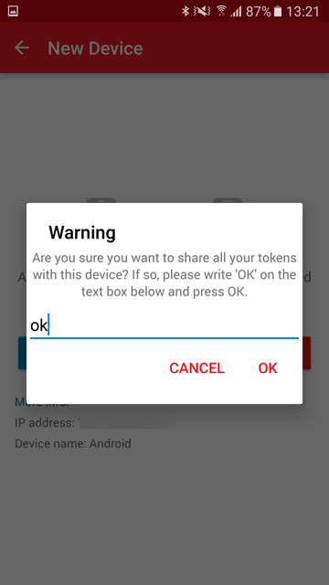 Authy Warning