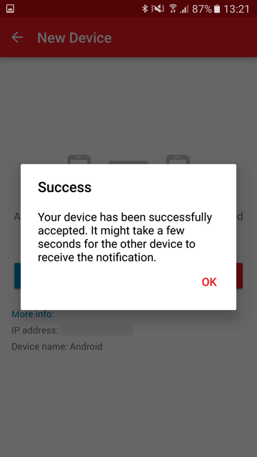 Authy Success