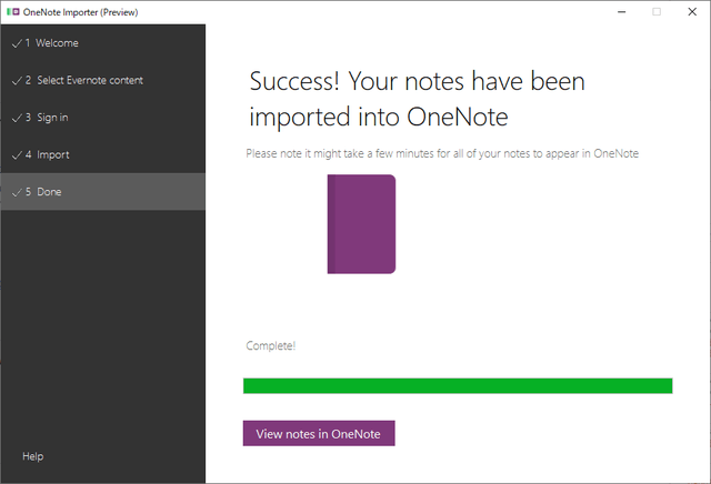 OneNote Importer